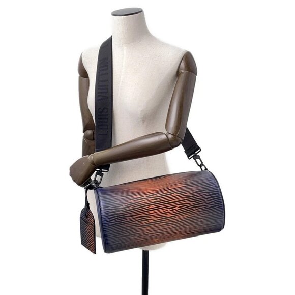 LOUIS VUITTON Soft/Polochon Epi XL/Calf Leather Gradient Electric Sun/Noir - Picture 2 of 13